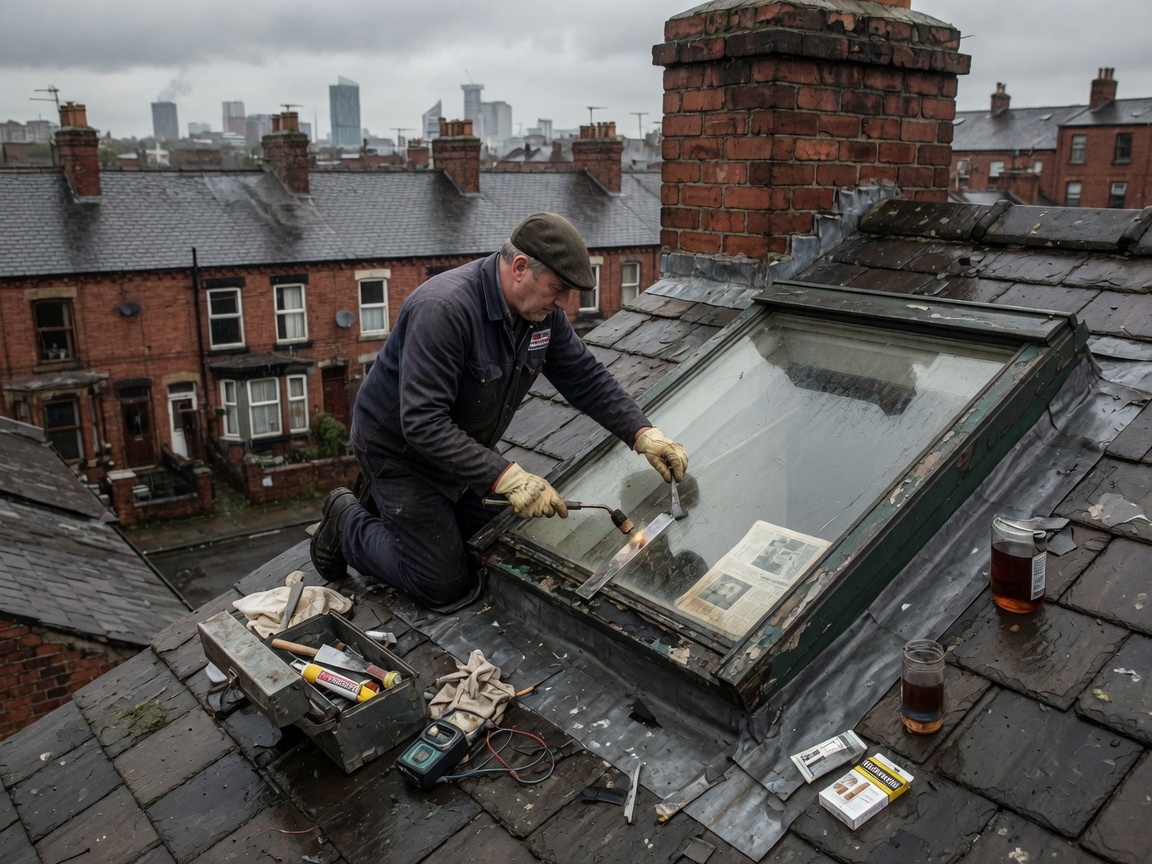 Checking Skylight Seals on Older Manchester Houses